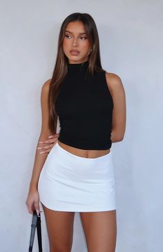 Over And Over Again Mini Skirt Off White | White Fox Boutique EU Trendy Stretch Crop Top, Short Length, Trendy Stretch Crop Top Short Length, Trendy Stretch Crop Top, Trendy Short Stretch Crop Top, Trendy Stretch Short Length Crop Top, Trendy Elastane Mini Skirt For Night Out, Trendy Stretch Skort For Day Out, Trendy Elastane Skirt, High Stretch Casual Skirt For Summer