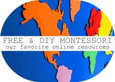 the logo for free & diy montessori, our favorite online resources store