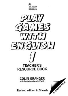 play games with english 1 teacher's resources book