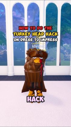 a turkey head has been placed on top of a chair