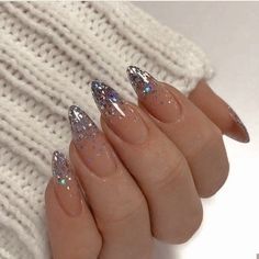 Nails Champagne, Nails Cream, Nails Charms, Nails Coral, Nails Colorful, Nails With Glitter, Unghie Sfumate, Nails Chrome, Gold Prom