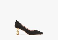 Made from plush suede with stacked spherical heels these charmers make a cool style statement. | Kate Spade Charmer Pumps, Black - 6 Kate Spade Heels, Kate Spade Shoes, Black 7, Style Statement, Kate Spade New York, Cool Style, Kate Spade, Pumps, New York