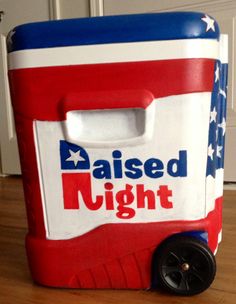 Raised Right painted cooler #republican #GOP #elephant Ole Miss Tailgating, Raised Right