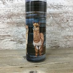 Alpaca Rustic Wood Plank 20 oz Skinny Tumbler White Alpaca, Steel Straw, Chicken Wire, Stainless Steel Straws, Tumbler With Straw, Wood Planks, Cold Beverages, Stainless Steel Tumbler, Favorite Drinks