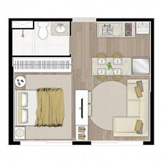 the floor plan of a small living room and dining area in a house or apartment