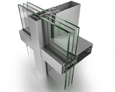 an open window with glass on the outside and in the inside, against a white background