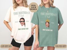 ABOUT OUR Custom Face Birthday Shirt Enjoy fashion with our Birthday Photo Shirt. This T-shirt is perfect as a Gift for Birthday,  to celebrate. This is a Custom Photo Shirt, especially for those who want to be fashionable and, at the same time, have a cute and nice look Look no further! This trendy Custom Birthday Face Shirt, is unique and practical for Birthday Party, combining style and utility. 👉 Unisex T-shirt - 100% Airlume combed and ringspun cotton  - Soft cotton and quality print make Birthday Trip Tshirt Ideas, Tee Shirts Birthday, Birthday T Shirts Ideas For Group, 40th Birthday Shirts For Group, Birthday Trip Shirts, Birthday Merch, Birthday Shirt Ideas, Custom Face Shirt, 89th Birthday