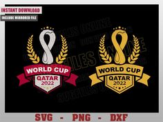 two logos for world cup qatar 2012 and 2012