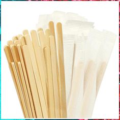 100pcs Bamboo Coffee Stirrers Individually Wrapped, 5.5 Inch Disposable Wood Swizzle Stick Beverage Mixer, Eco Friendly Long Home Coffee Bar, Tea Brands, Bar Supplies, Blister Pack