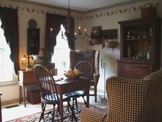 a dining room table and chairs in front of a window