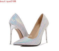 Women Glitter Bridal Wedding Shoes Stiletto High Heels Pointed Toe Shiny Shoes   * Condition: 100% Brand New * Material: Faux Leather * Color：As the pic * Package：1 pair shoes （Without accessories）   Please note: 1.If your feet are wide, please order size up. 2.The color maybe a little difference because of the light,screen reflection etc.   Shipping 1.  Your Item(s) will be shipped within 5-15 business days once payment received. 2.  Standard shipping to US/UK,you may can get it in 7-20 Business days.      Standard Shipping for Airmail via Post Office 11-30 business Days Come(approximately within 30 days) ship to other country. 3.  if you want faster shipping (Express,DHL or EMS),Please contact us. Contact Us We are doing eBay business in an HONEST manner. No cheating,only fair trading. Sparkling Synthetic Heels With Pointed Toe, Glamorous Glitter Wedding Shoes With Pointed Toe, Silver Glitter Wedding Shoes With Pointed Toe, Glamorous Pointed Toe Shimmer Heels, Metallic Silver Pointed Toe Heels With 4-inch Heel, Ebay Business, Shiny Shoes, Bridal Wedding Shoes, Payment Received