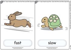 an animal and a turtle are shown in two separate pictures, each with the same word