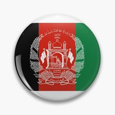 the flag of afghanistan on a button