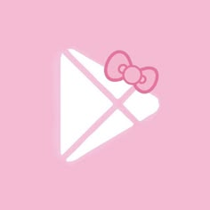 a pink wallpaper with an image of a bow on it