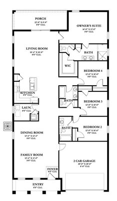 the floor plan for a two story house