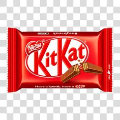 a chocolate bar with the word kitkatt on it's side png