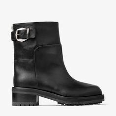 Crafted from shiny calf leather, the Brooklyn boot is a an elevated take on the timeless biker silhouette. It is designed with an adjustable buckle strap, faux back zip and rubber sole. Wannabe Parisian, How To Wear Thigh High Boots, Bridal Flat Sandals, Sneaker Dress Shoes, Shoe Shopping, Travel Clothing, Shoes Boots Ankle, Trainer Boots, Black Leather Ankle Boots