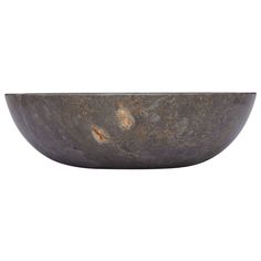 an old metal bowl on a white background