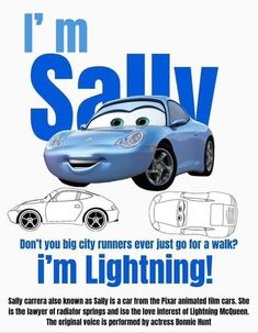 an advertisement for cars from the disney pixar movie called, i'm salty