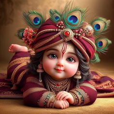 Cute Little Krishna Images, Images Of Krishna, Little Krishna Images, Aesthetic Krishna, Krishna Baby, Krishna Aesthetic, Photos Of Lord Krishna