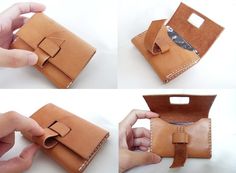 Handmade leather card holder  made to order par LoraynLeather, $55,00 Art Du Cuir, Diy Wallet, Handmade Wallets, Leather Art, Handmade Leather Wallet, Leather Card Case, Leather Card Holder