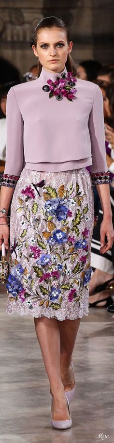 Fall 2016 Haute Couture - Georges Hobeika Trendy Embroidery, Ideas Embroidery, Dress Embroidery, Georges Hobeika, Floral Fashion, Embroidery Dress, Fall 2016, Moda Fashion, Couture Fashion