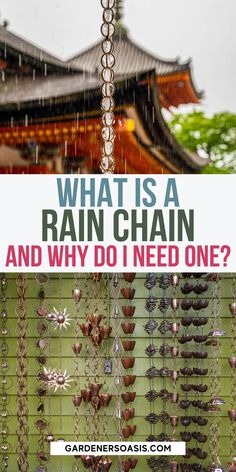 What Is A Rain Chain? And How Does It Work? | Rain Chains Downspout Drainage Ideas, Rain Gutter Garden, Downspout Drainage