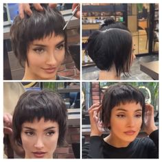 Goth Bob Haircut, Amelie Haircut, Funky Haircuts, Very Short Bob Hairstyles, Edgy Short Haircuts, Short Curly Pixie, Latest Short Hairstyles