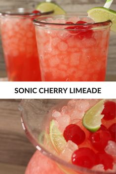 two glasses filled with watermelon and limeade