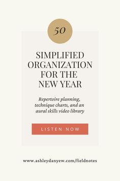 the cover of an ebook with text that reads, 50 simpled organization for the new year