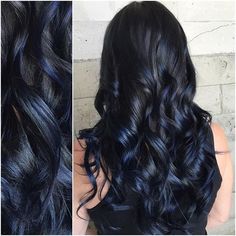 Rambut Brunette, Hair Secrets, Level 7, Pulp Riot, Blue Streaks, Blue Highlights, Ombre Hair Color