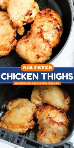 With just a few simple pantry ingredients, you'll have a crispy Air Fryer Chicken Thighs on the table in no time! Air Fryer Recipes Chicken Thighs, Bbq Chicken Thighs, Air Fryer Chicken Thighs, Chicken Thighs Recipes, Chicken Thighs Recipe, Thighs Recipe, Boneless Chicken Thigh Recipes, Chicken Thigh Recipes Baked, Air Fryer Recipes Chicken