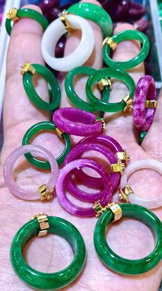 material:natural stone+18k Gold plated +cz quantity:1pcs  size:approx.8-11us ,width 6-10mm note:have larger stock and offert wholesale price. Jade Rings For Women, Circle Ring, Jade Ring, Round Rings, 22k Gold, Green And Purple, Natural Stone, Natural Stones, Jade