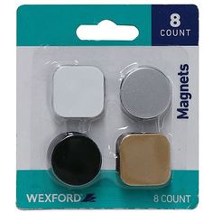 wexford 8 count coin cell phone charger, white / black / gold