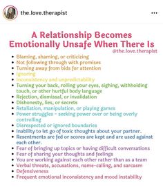 Unhealthy Relationships