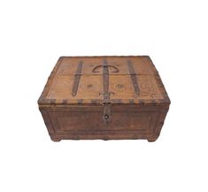 Antique Moroccan wooden Box, Treasure Chest, Old Wooden Coffee Table Box, Moroccan Chest, Wooden Storage trunk, Dowry Wedding Chest, Rustic Cabinet, Hand Crafted Box.  This chest is truly a beautiful, one-of-a-kind conversation piece. A beautiful piece of history, where once it was used as a dowry box where gifts like gold were stored and gifted to the new bride. It is made of wood and adorned with iron rivets and banding around the sides. Original hardware, including the front latch and side carrying handles, are intact. 13 inches length ; 7 1/4 inches height Coffee Table Box, Wedding Chest, Rustic Cabinet, Trinket Storage, Table Box, Rustic Cabinets, Storage Trunk, Wooden Coffee Table, Jewellery Storage