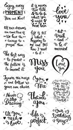 the different types of lettering that can be used to create your own handwritten message