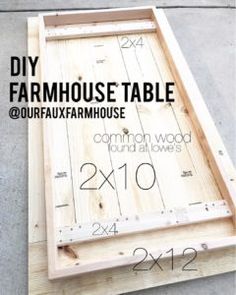 diy farmhouse table @ ourfaxfarmhouse com 2 x10's