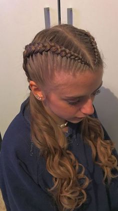 Follow me for more hair inspo:)@keckennedy Race Day Hair, Tennis Hairstyles, Track Hairstyles, Basketball Hairstyles, Competition Hair