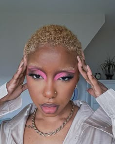 Makeup Cantik, Cut Crease Makeup, Looks Pinterest, Makeup For Black Skin, Pink Eye, Dope Makeup, Cool Makeup, Makeup Eye Looks, Creative Eye Makeup