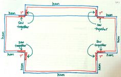 an electrical wiring diagram with two switches and one switch on the same side, labeled in red