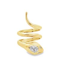 Inspired by nature, this serpent wrap ring is crafted in 14K yellow gold and adorned with sparkling diamonds on its head. With its unique design and exquisite detail, this snake ring adds a touch of enchantment to any jewelry collection.• Metal: 14K Yellow Gold, 5.49g• Diamonds, 3 total, 0.97ct, GH VS Necklace Length Guide, Wrap Ring, Statement Drop Earrings, Snake Ring, Tennis Necklace, Gold Bracelet Chain, Wrap Rings, Gold Chain Necklace, Inspired By Nature