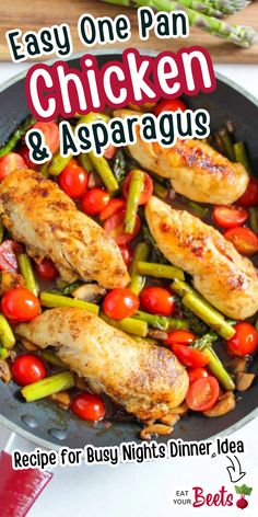 Whip up this Easy One Pan Chicken & Asparagus Recipe for a quick and healthy dinner idea perfect for busy weeknights! Packed with tender chicken and fresh asparagus, this flavorful dish is ready in no time and keeps cleanup simple. Try this delicious one-pan meal today and make dinner stress-free!