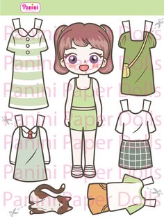 an image of paper dolls with clothes