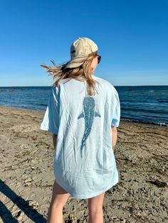 Whale shark tee Shark Shirt Aesthetic, Shark Apparel, Marine Biology Clothes, Whale Shark Shirt, Zebra Shark, Shark Graphic Tee, Summer Short Sleeve T-shirt With Shark Design, Shark Tee, Ocean Shirt