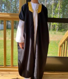 Boys Kandura Khaleeji inspired clothing  Fits boy age 8-10  Great quality, perfect for cultural school events!  Comes with kandura and black outer layer - 2 piece set Black Thobe For Eid And Traditional Ceremonies, School Events, Traditional Clothes, Traditional Clothing, Clothing Sets, Boys Clothing, 2 Piece Set, Traditional Outfits, Boy's Clothing