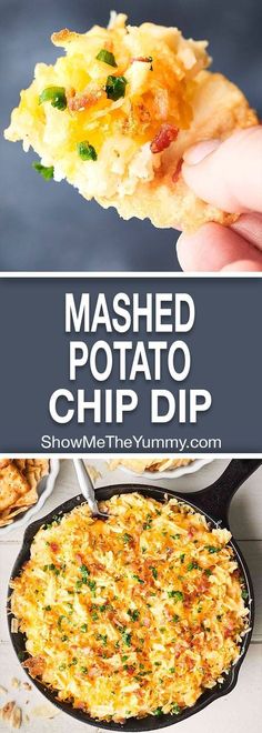 this mashed potato chip dip is the perfect appetizer for any meal