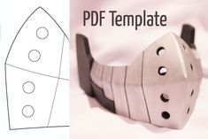 Cosplay Mask PDF pattern Includes 3 pages: 1 has the template 2 have instructions Ready to print in real size. I don't claim ownership of this design. Deku Mask Template, Deku Mask, Cardboard Mask, Metal Mask, Cosplay Mask, Cardboard Sculpture, Mask Template, Pattern Template, Steampunk Cosplay