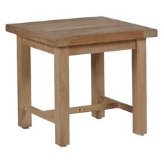 a small wooden table with one leg missing the top and two legs missing the bottom