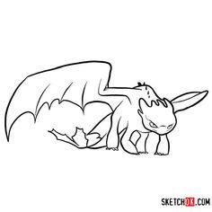 30 Easy Dragon Drawing Ideas - How To Draw A Dragon - Blitsy Toothless Drawing, Dragon Base